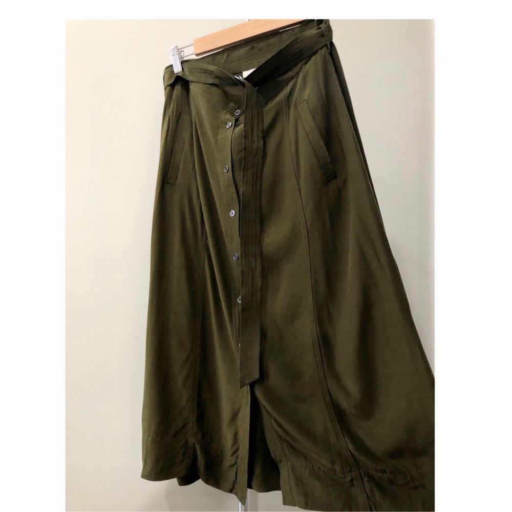 Loft Button Front Midi Skirt